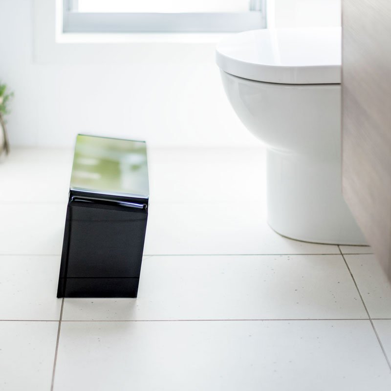 Black toilet step stool