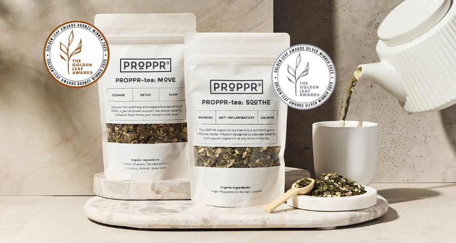 Golden Leaf Tea Awards - PROPPR-teas win silver and bronze medals