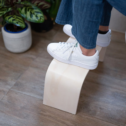 Timber Whitewash Designer Toilet Stool